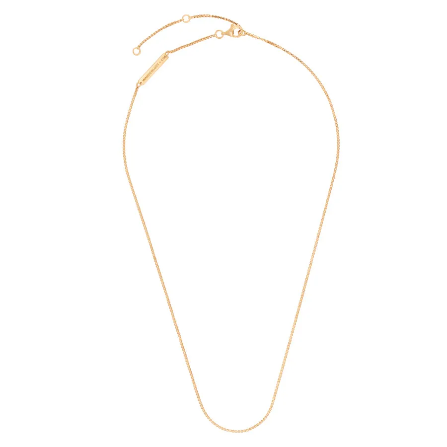 14K Gold Vermeil Box Chain Necklace