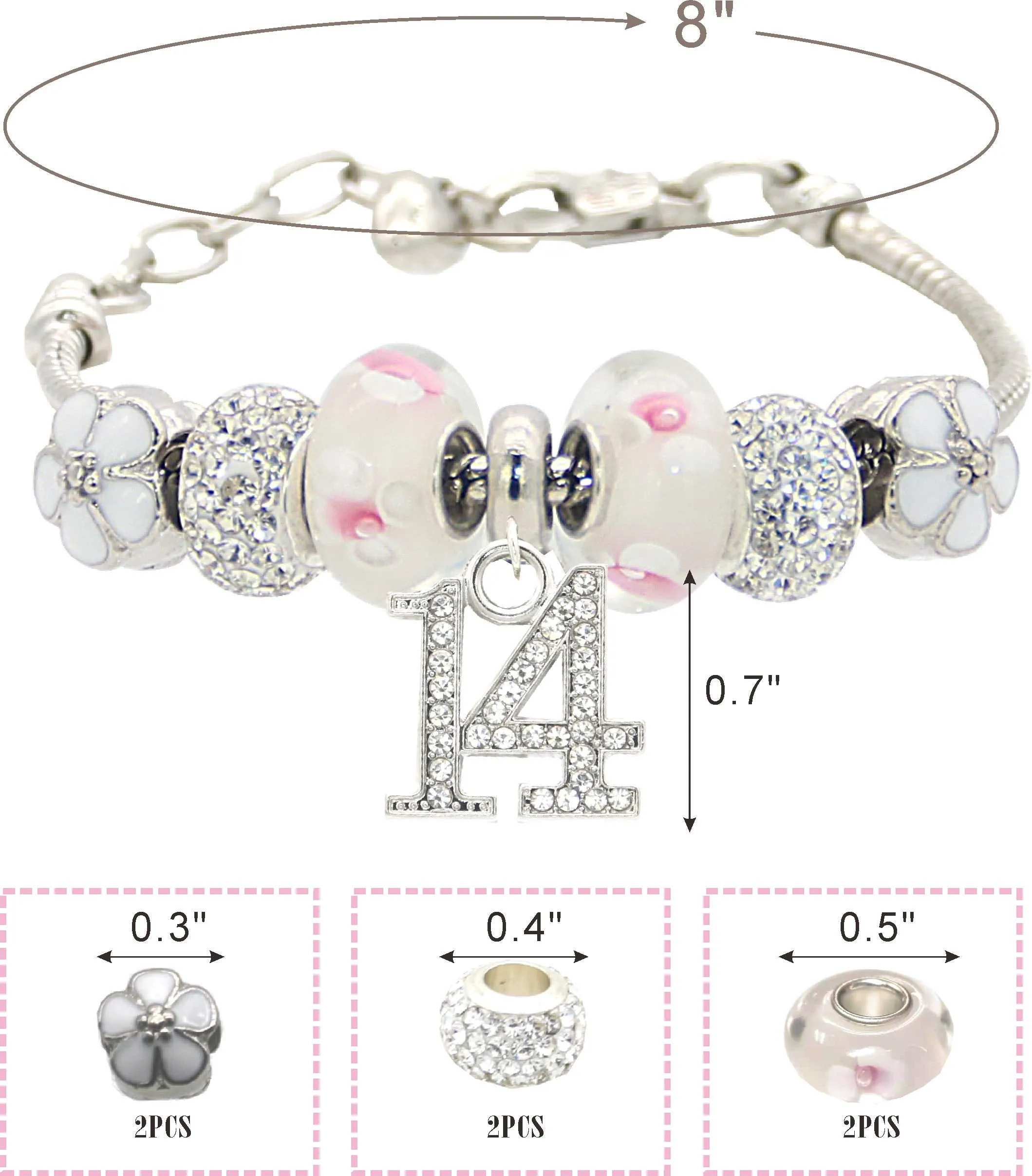 14th Birthday Gifts for Girl, 14th Birthday, 14 Year Old Birthday, 14th Birthday Bracelet