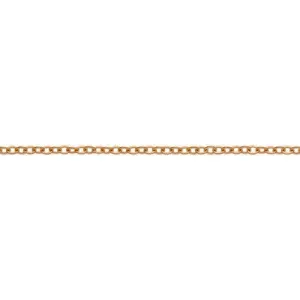 1.7mm Satin Hamilton Gold Plated Cable Chain, by the Foot