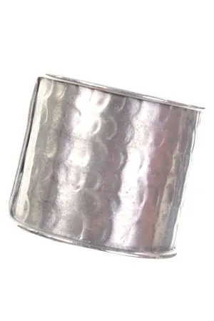 1970's Pauline Trigere Hammered Cuff Vintage Bracelet