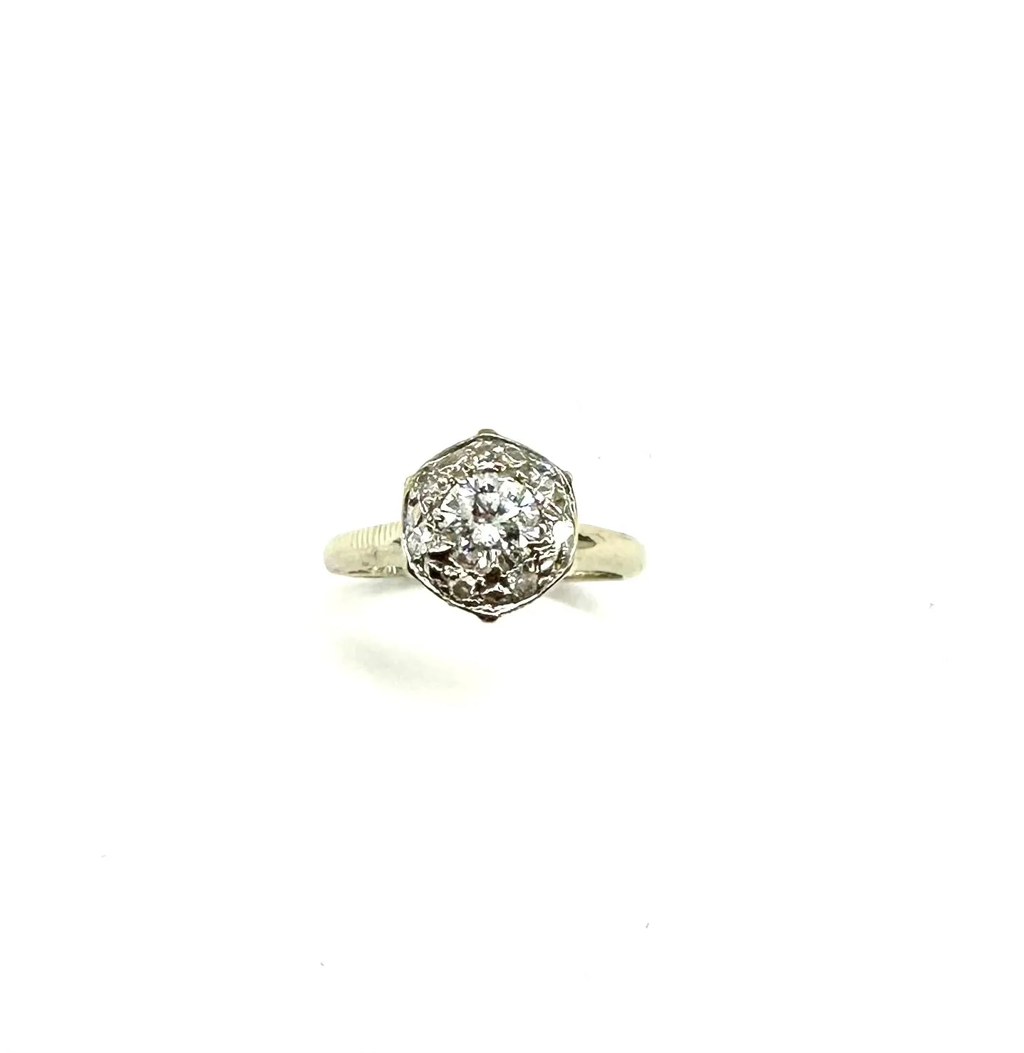 3/4 Ctw Octagon Shaped Diamond Ring