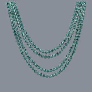 4 32 In Green Metallic Beads Necklaces