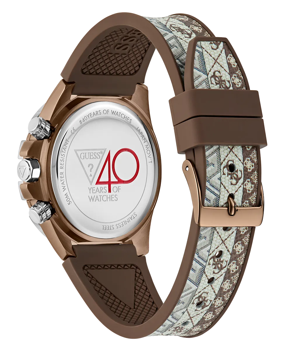 Guess Ladies Brown Coffee Multi-Function Watch - 40th Anniversary Special Edition