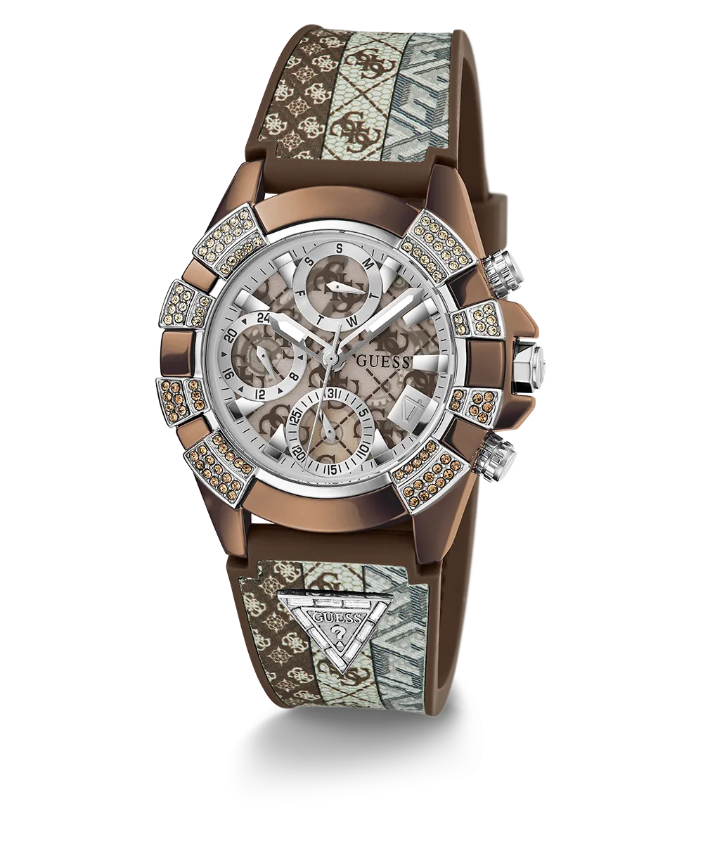 Guess Ladies Brown Coffee Multi-Function Watch - 40th Anniversary Special Edition