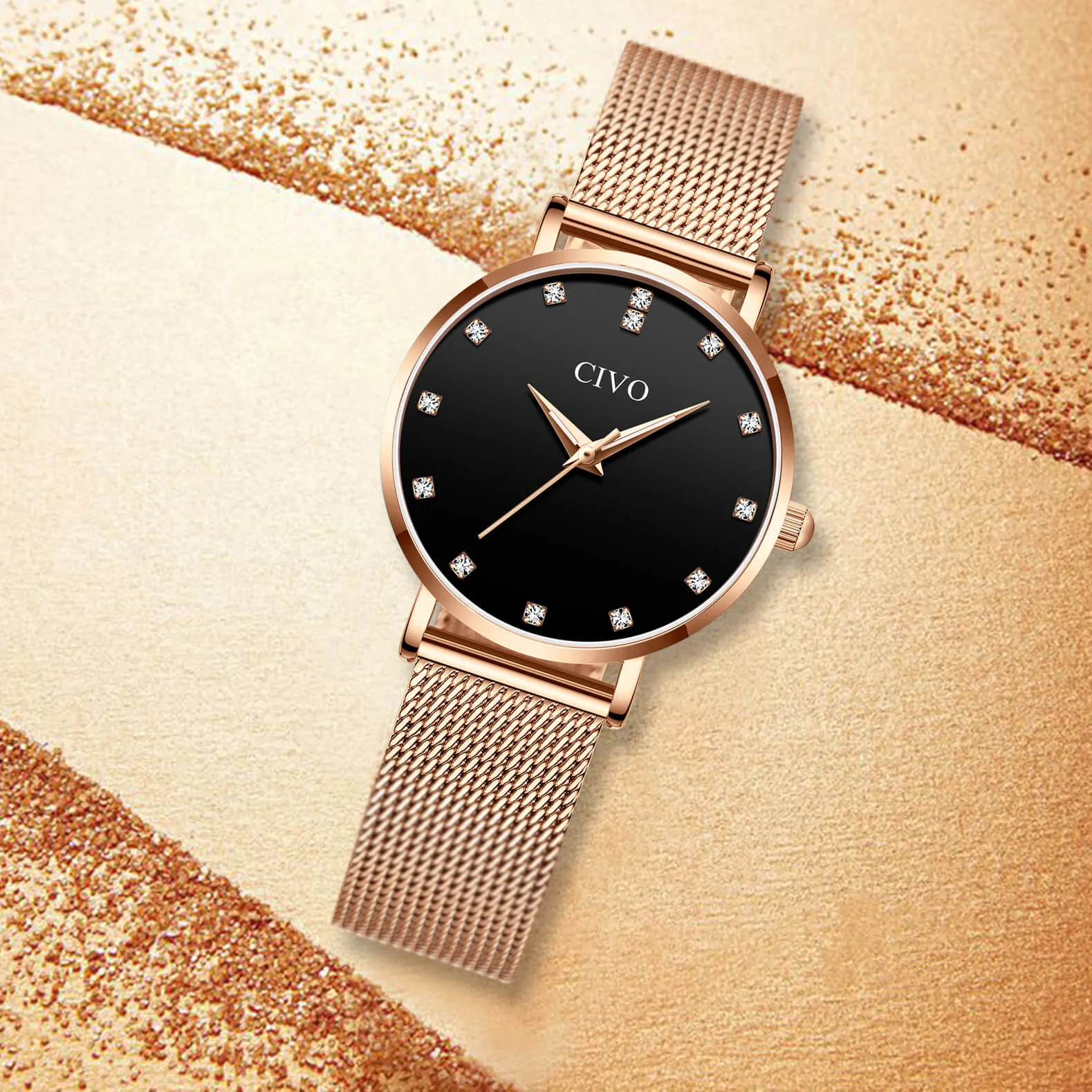 8055C | Quartz Women Watch | Mesh Band