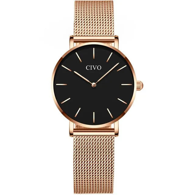 8084C | Quartz Women Watch | Mesh Band