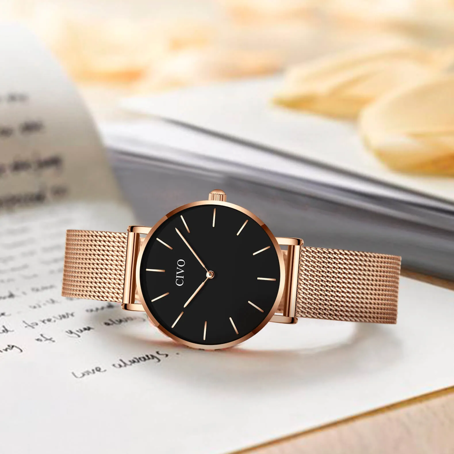 8084C | Quartz Women Watch | Mesh Band