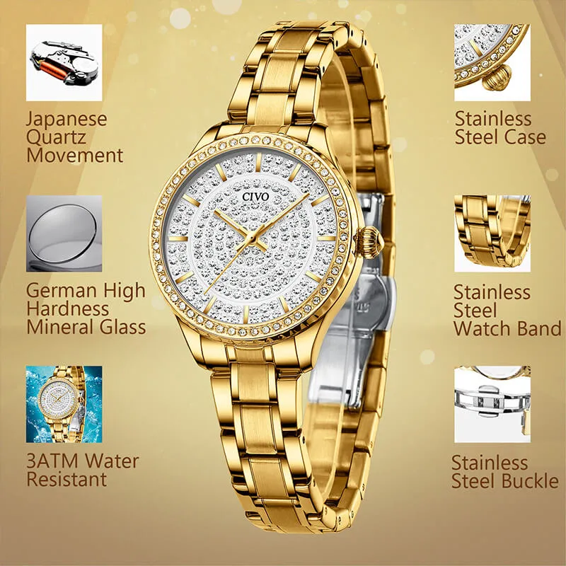 8113C | Quartz Women Watch | Stainless steel Band