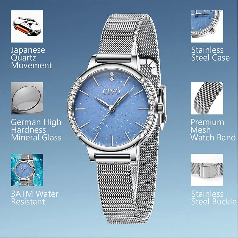 8115C | Quartz Women Watch | Mesh Band