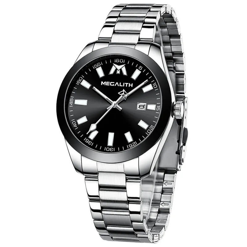 8603M Quartz Mens Watch with Sleek Stainless Steel Band - Stylish and Durable Timepiece