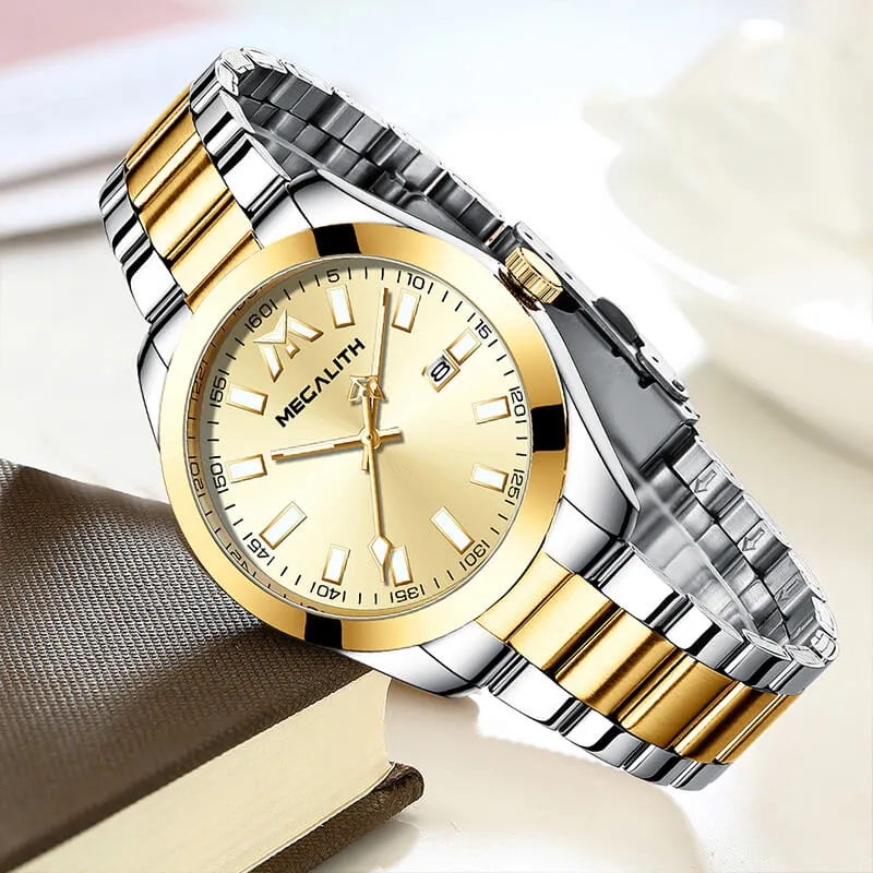 8603M Quartz Mens Watch with Sleek Stainless Steel Band - Stylish and Durable Timepiece