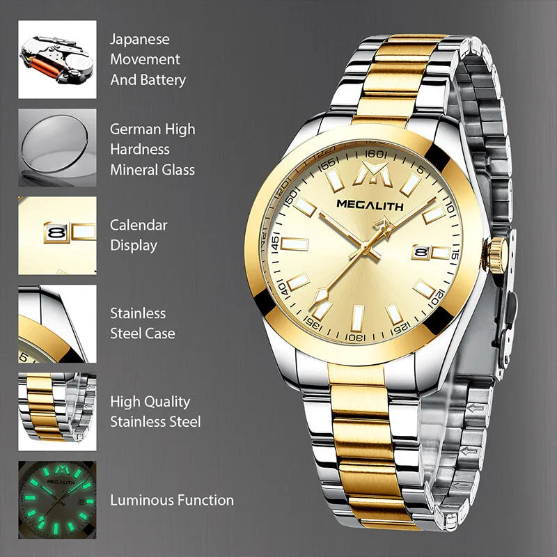 8603M Quartz Mens Watch with Sleek Stainless Steel Band - Stylish and Durable Timepiece