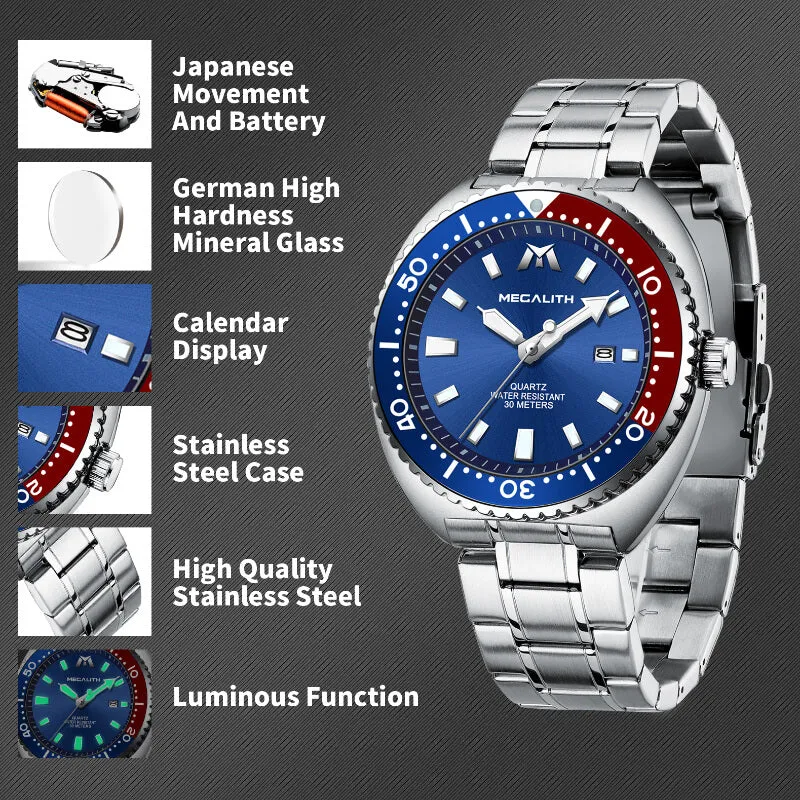 8604M | Quartz Men Watch | Stainless Steel Band