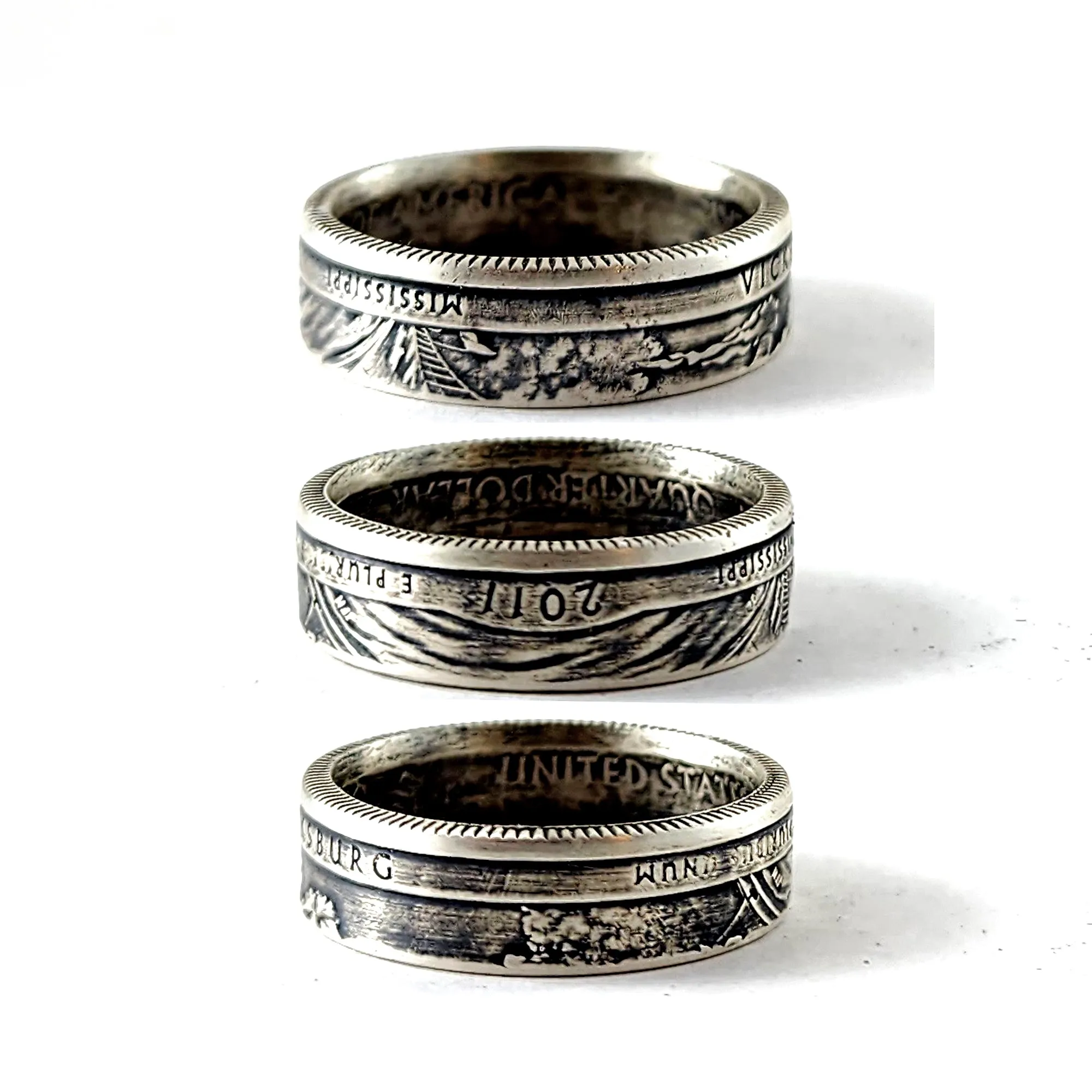 90% Silver Vicksburg National Park Quarter Ring