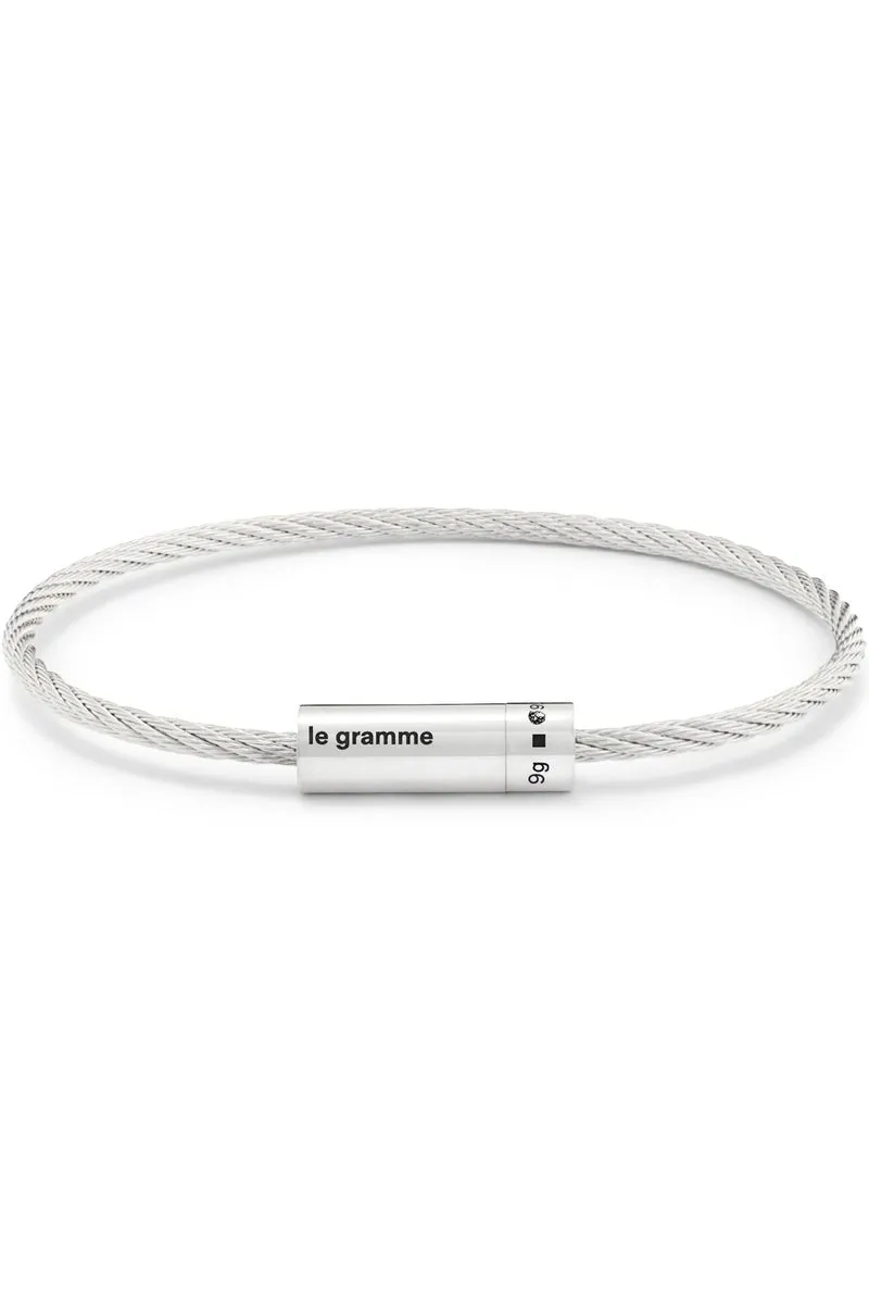 9g Polished Sterling Silver Cable Bracelet