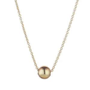 9kt Gold Floating Gold Ball Pendant Necklace