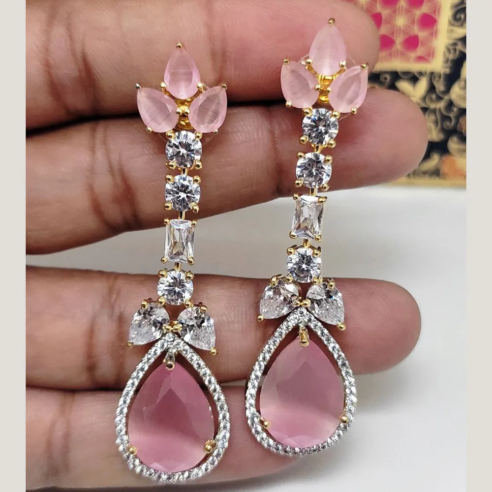 Aamrapali Gold  Plated AD Dangler Earrings