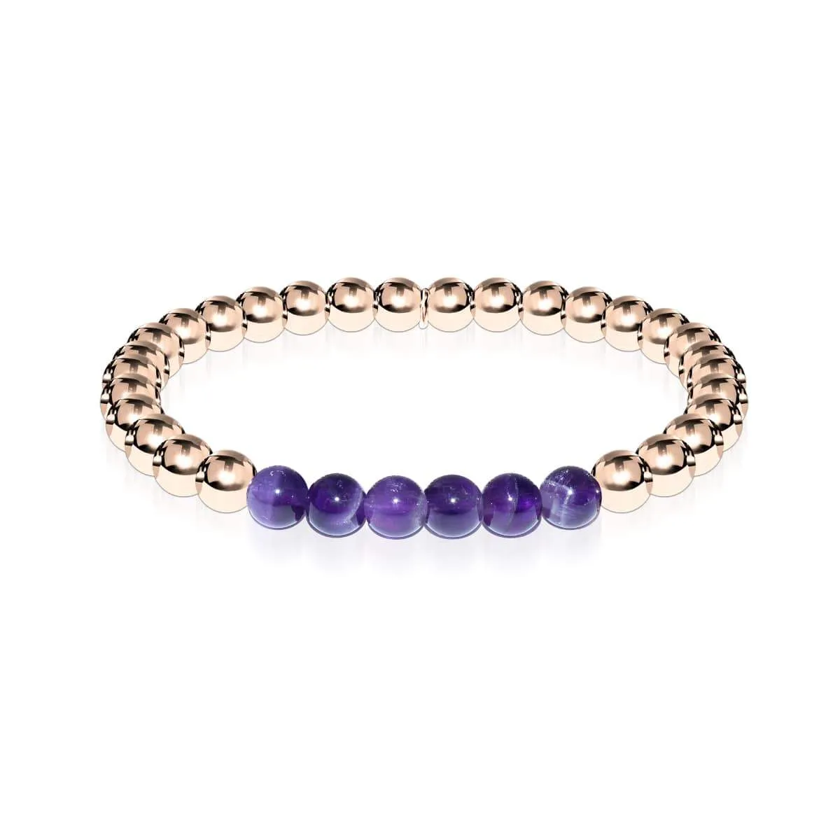 Admiration | 18k Rose Gold | Amethyst | Gemstone Expression Bracelet