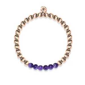 Admiration | 18k Rose Gold | Amethyst | Gemstone Expression Bracelet