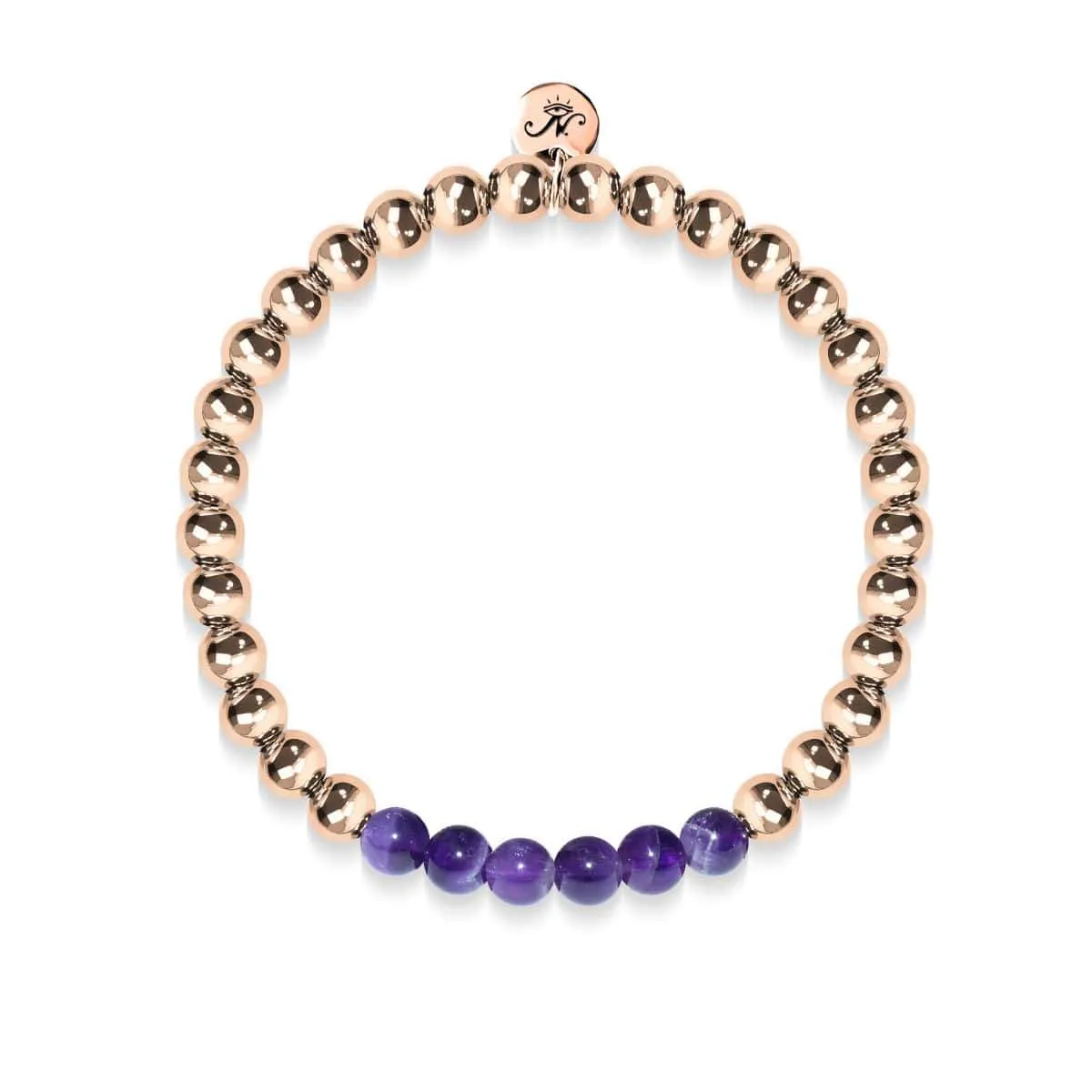 Admiration | 18k Rose Gold | Amethyst | Gemstone Expression Bracelet