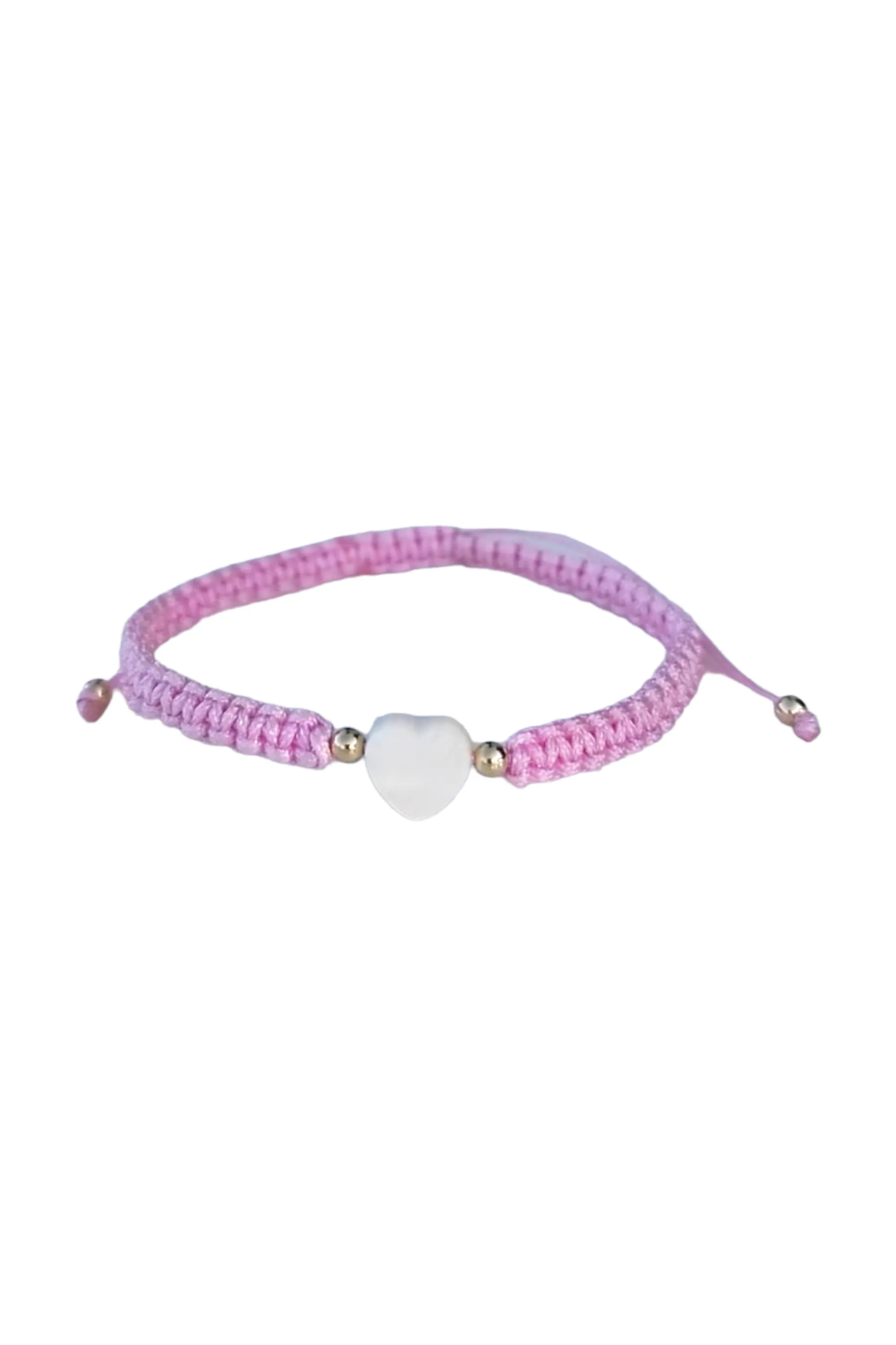 Adults - Heart - Mother of Pearl Citron Bracelets - Pink Lemonade