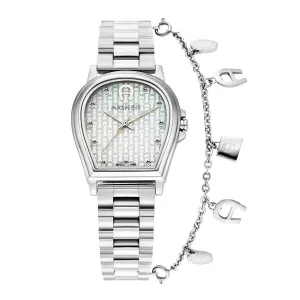 Aigner Alba Ladies White Dial Stainless Steel Silver Watch