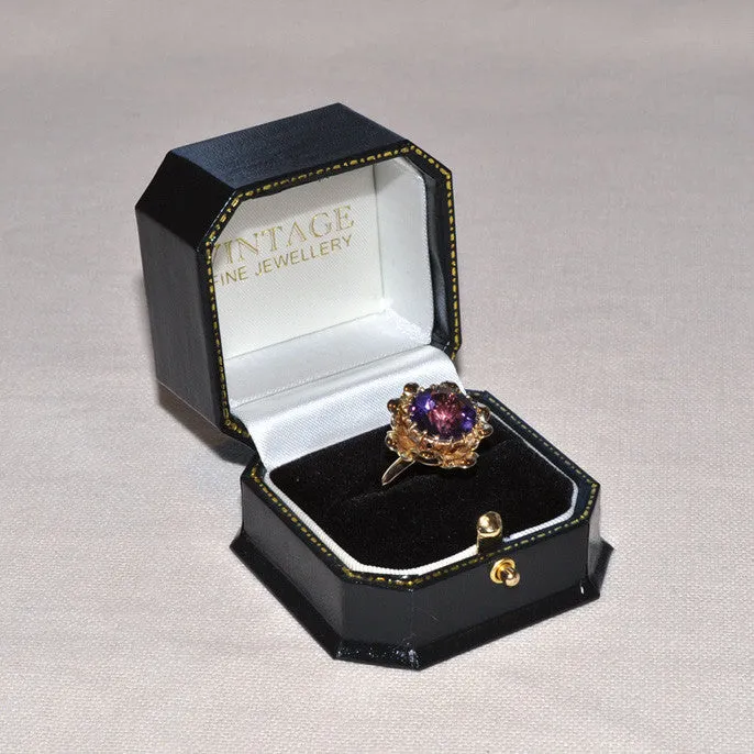 Amethyst Flower Cocktail Ring