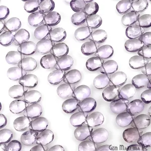 Amethyst Pears Beads, 7 Inch Gemstone Strands, Drilled Strung Briolette Beads, Pears Shape, 7x9mm