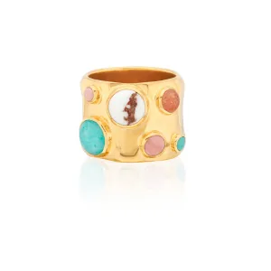 Anna Beck Gold Wavy Multi-Stone Ring