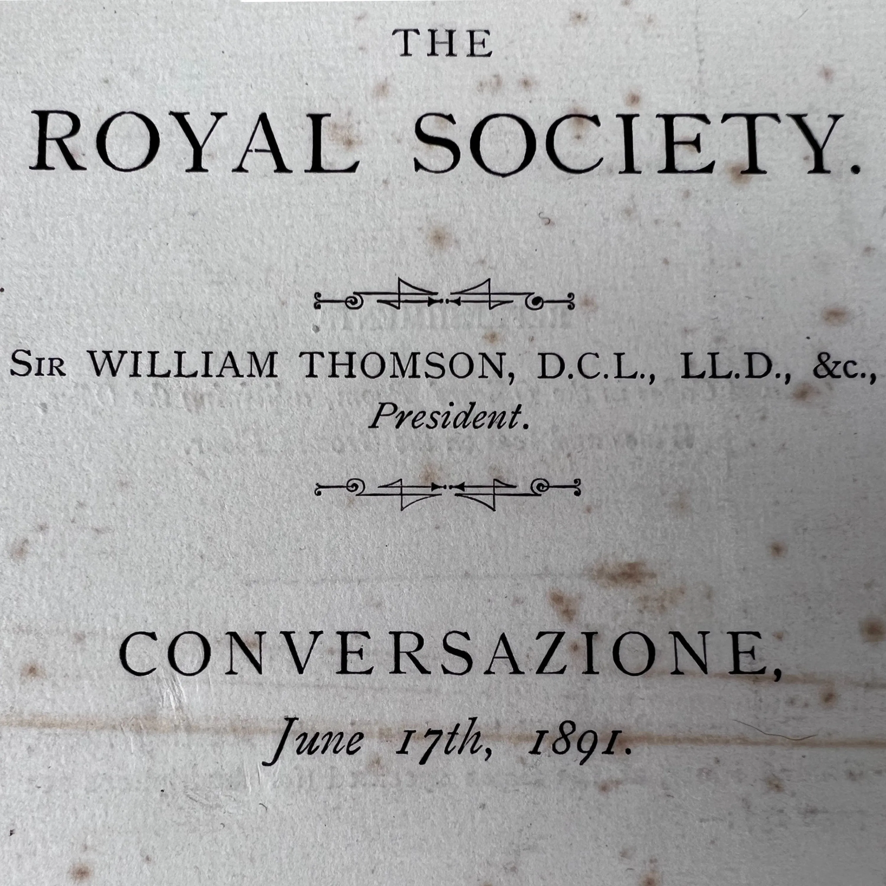 Antique 1891 Catalog of The Royal Society Conversazione Exhibits at Burlington House