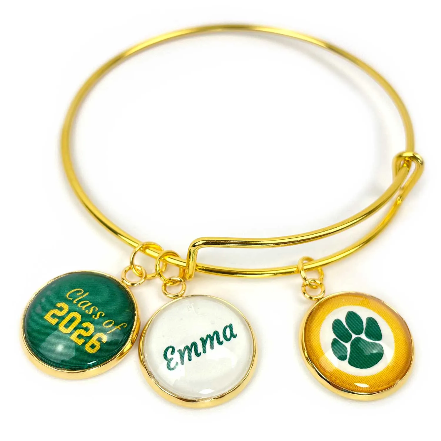 Ashwaubenon Jaguars Personalized Bangle, Pendant Necklaces, Jewelry Making Charm