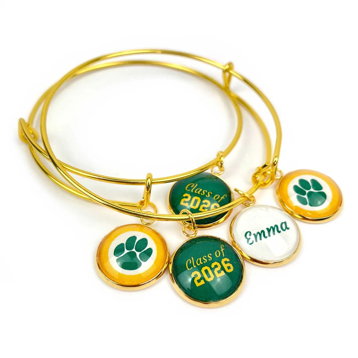 Ashwaubenon Jaguars Personalized Bangle, Pendant Necklaces, Jewelry Making Charm