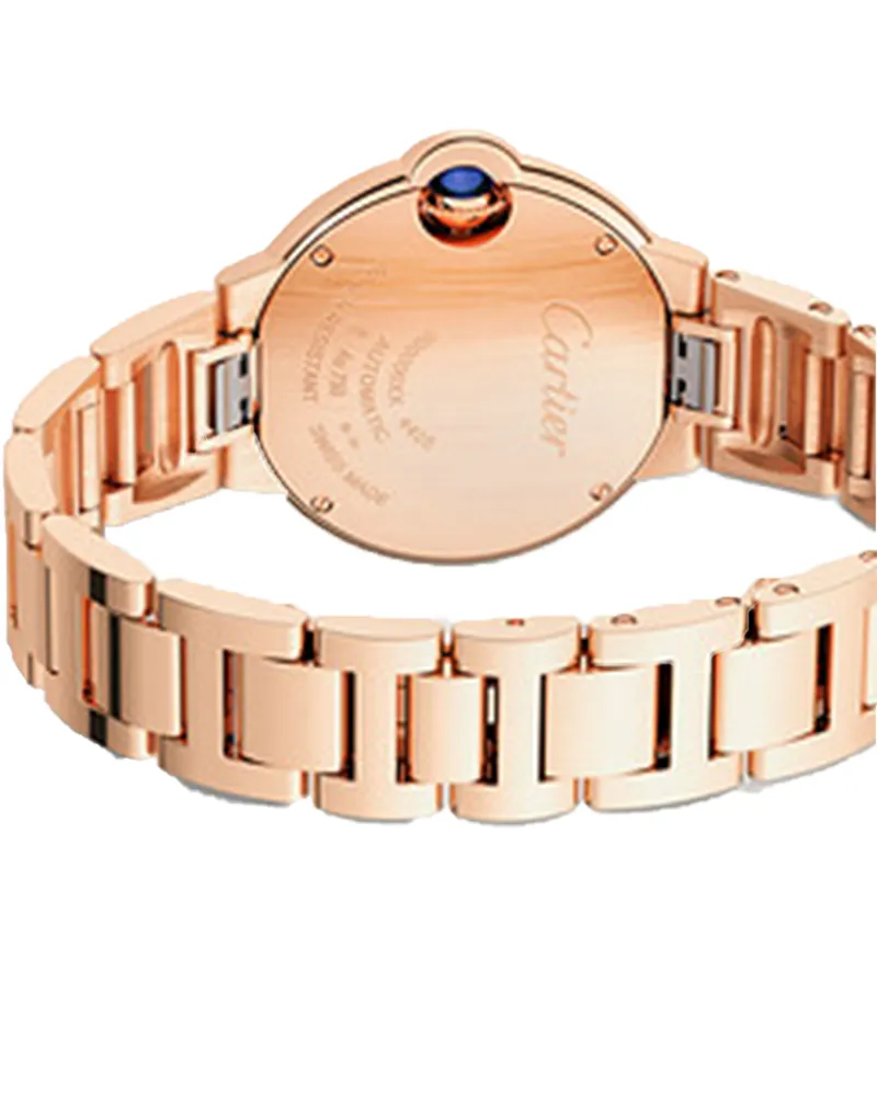 Cartier 33mm Ballon Bleu in Rose Gold with Diamonds