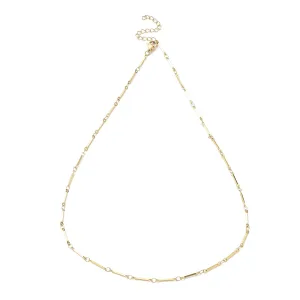 Bar Link Chain Necklace - 17.56"