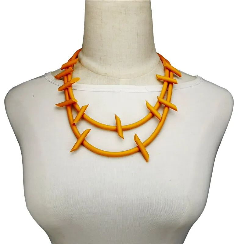 Barbed- the Rubber Barbed Wire Jewelry Collection Necklace Bracelet Earrings 5 Colors Ways