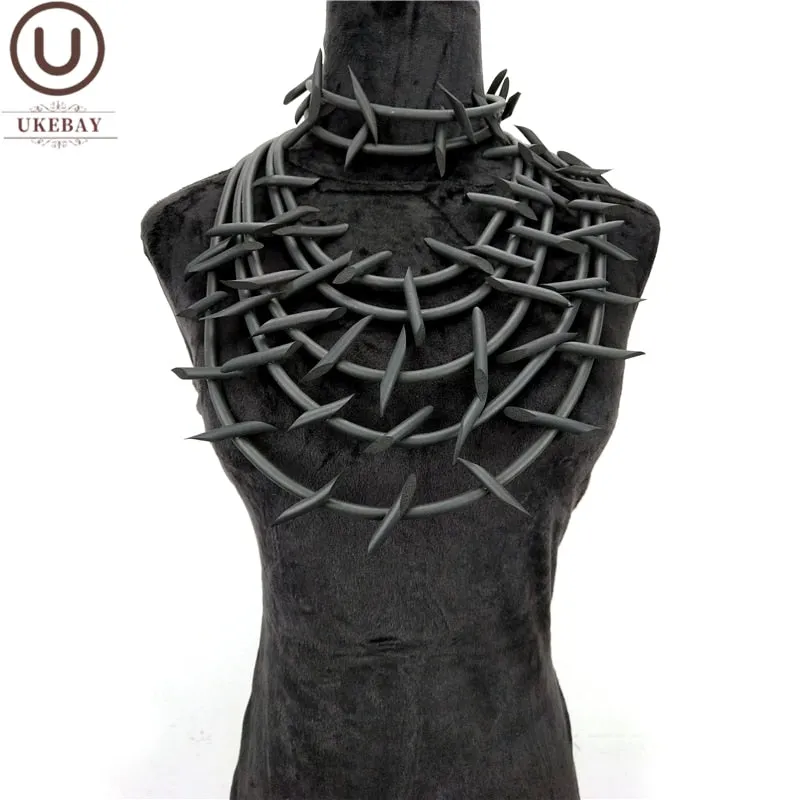 Barbed- the Rubber Barbed Wire Jewelry Collection Necklace Bracelet Earrings 5 Colors Ways