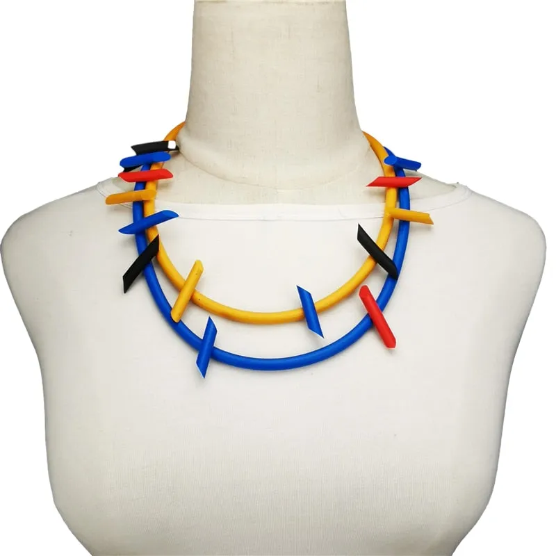 Barbed- the Rubber Barbed Wire Jewelry Collection Necklace Bracelet Earrings 5 Colors Ways