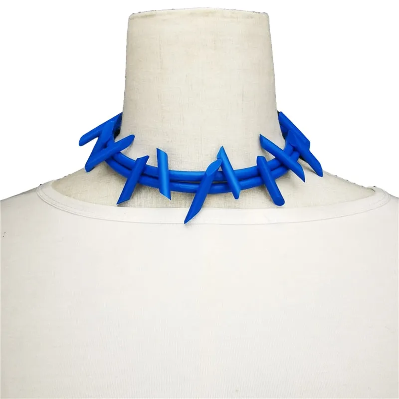 Barbed- the Rubber Barbed Wire Jewelry Collection Necklace Bracelet Earrings 5 Colors Ways