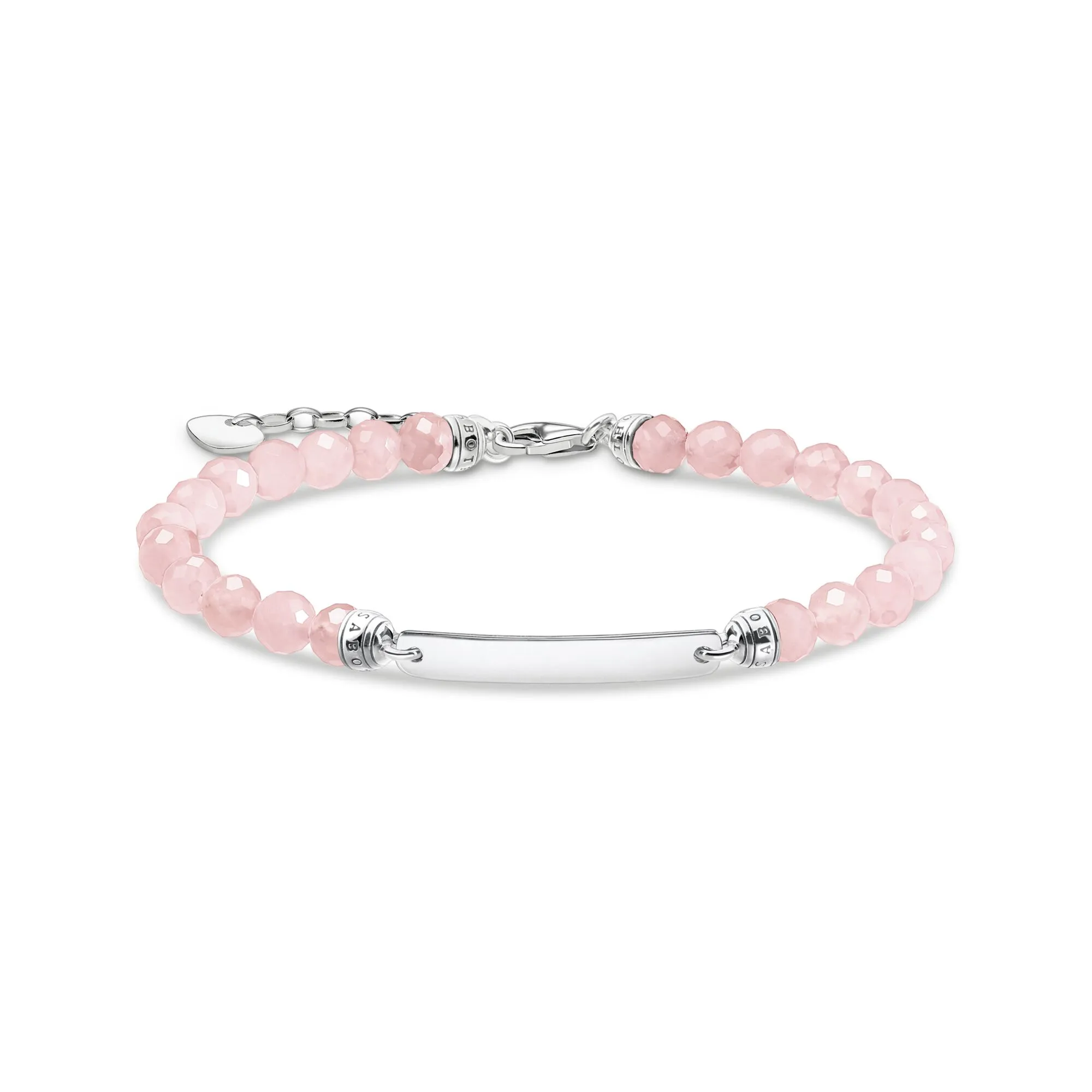 Bracelet pink pearls silver