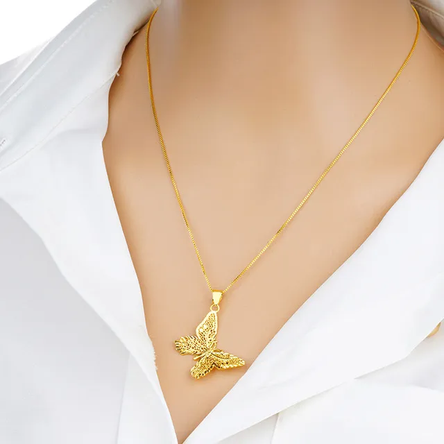 Butterfly Pendant Chain Necklaces