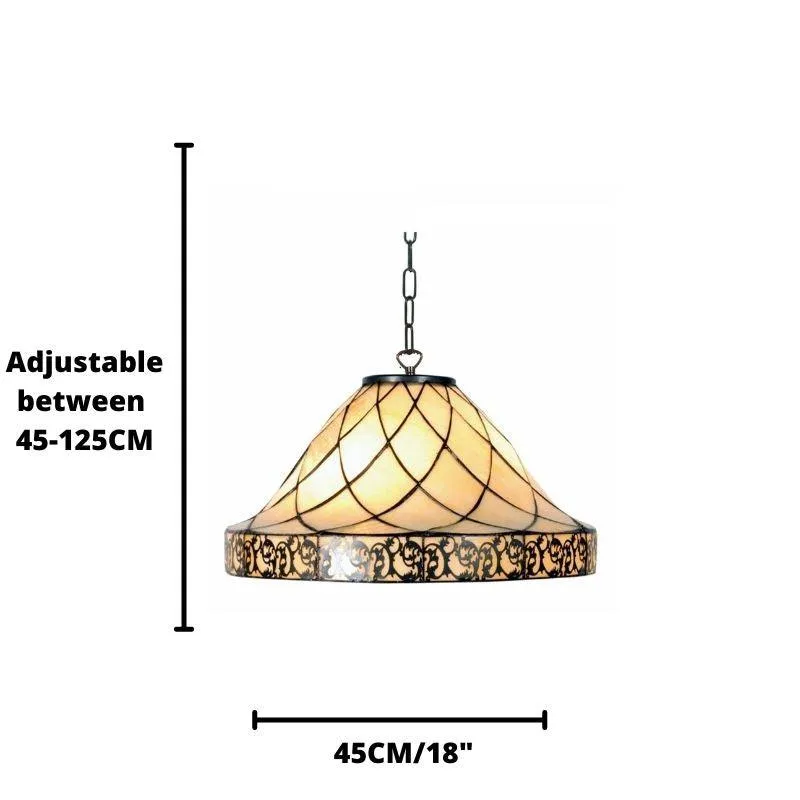 Cambridge Medium Tiffany Ceiling Light, single bulb fitting