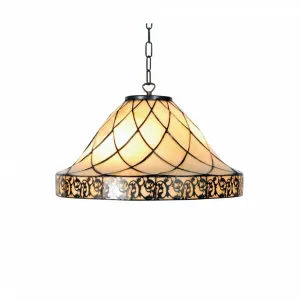 Cambridge Medium Tiffany Ceiling Light, single bulb fitting