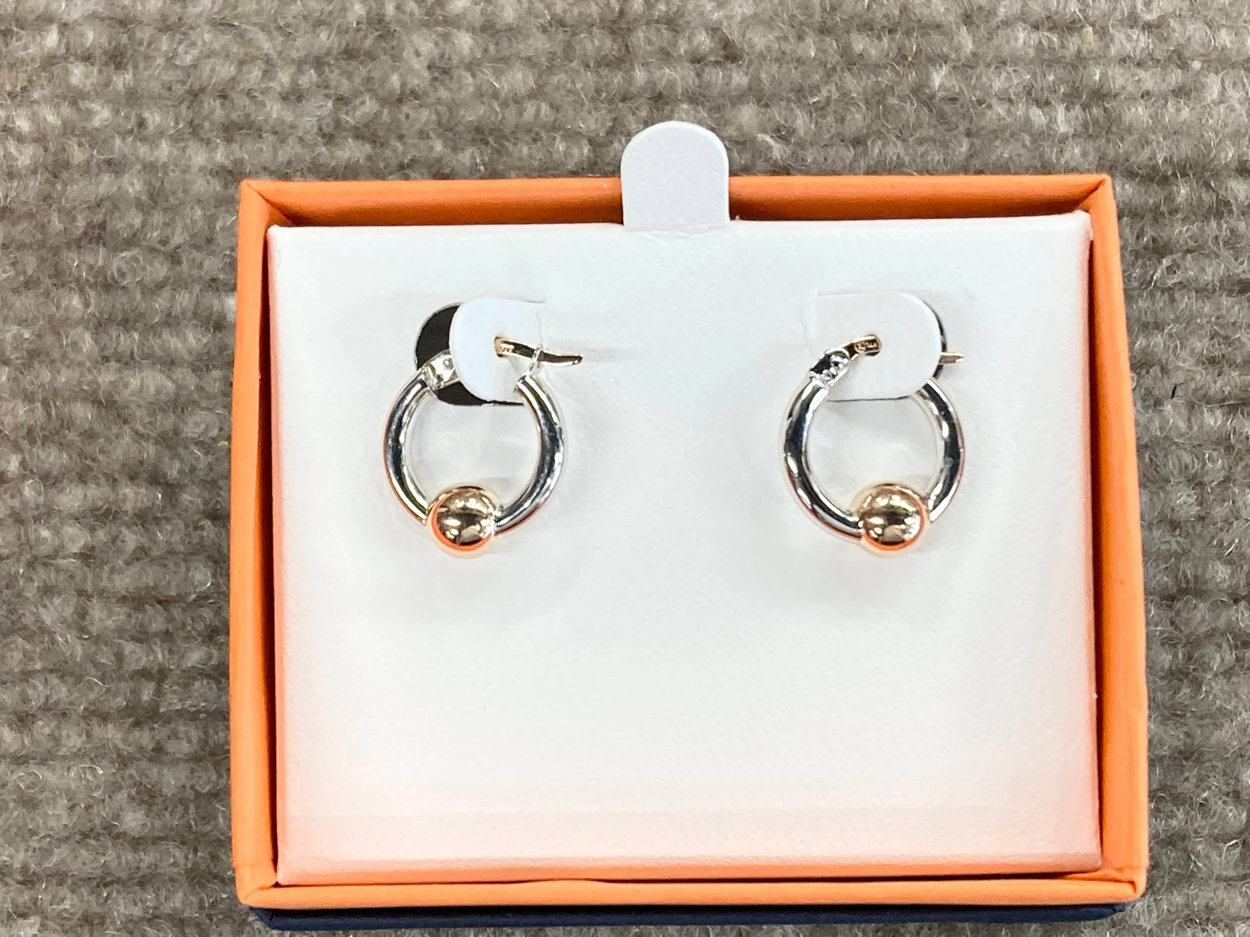 Cape Cod Hoop Earrings Rose Gold And Silver