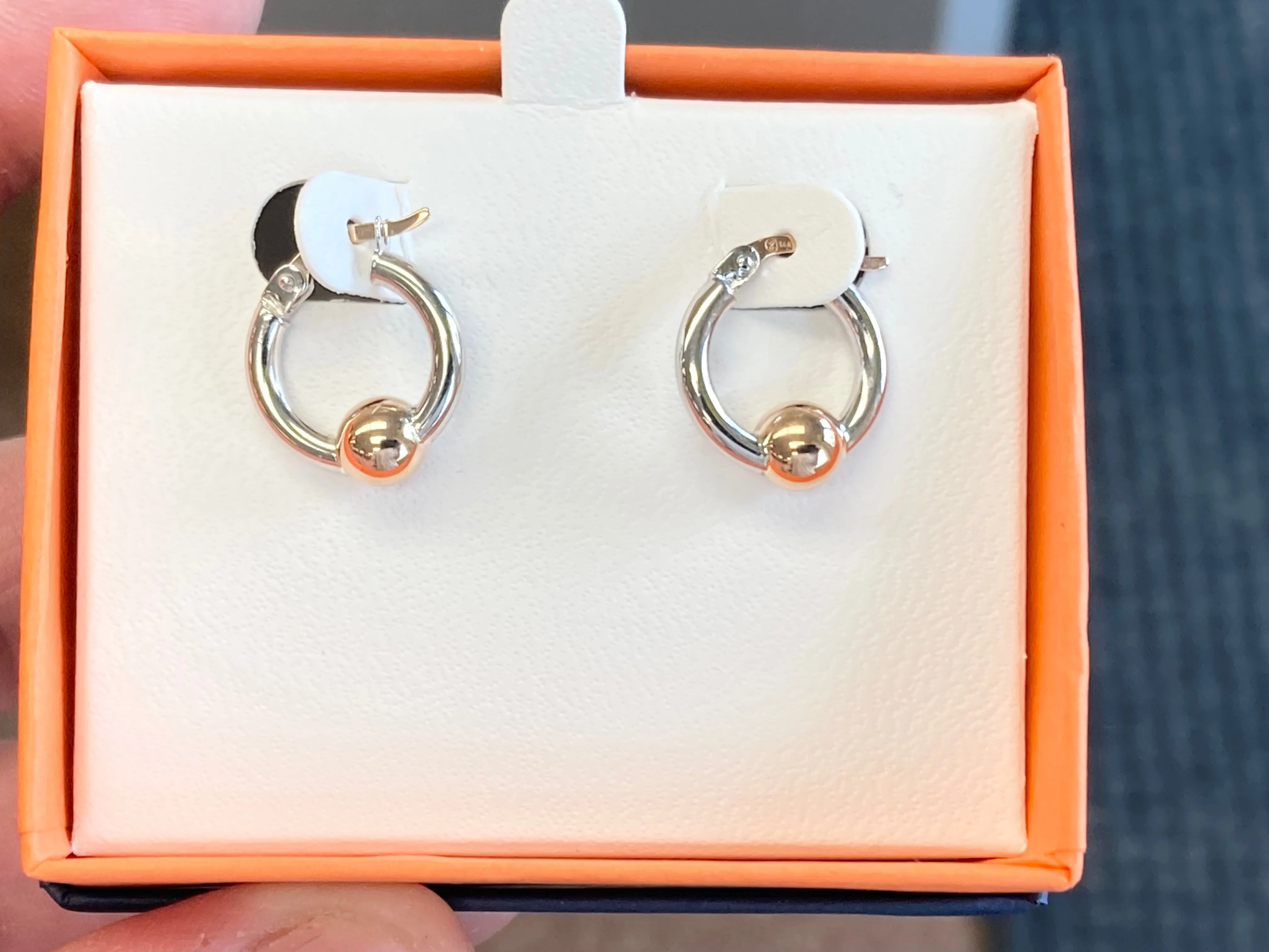 Cape Cod Hoop Earrings Rose Gold And Silver