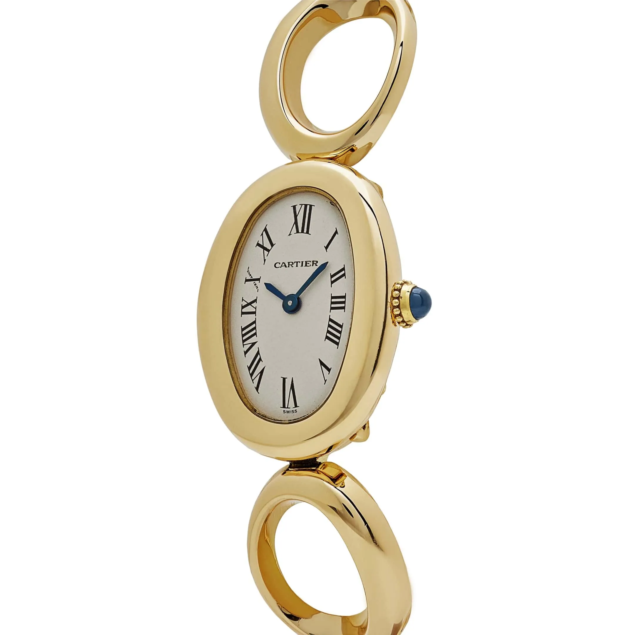 Cartier Baignoire W15108K7 Luxury Womens Watch - Elegant Quartz Movement, 18K Yellow Gold