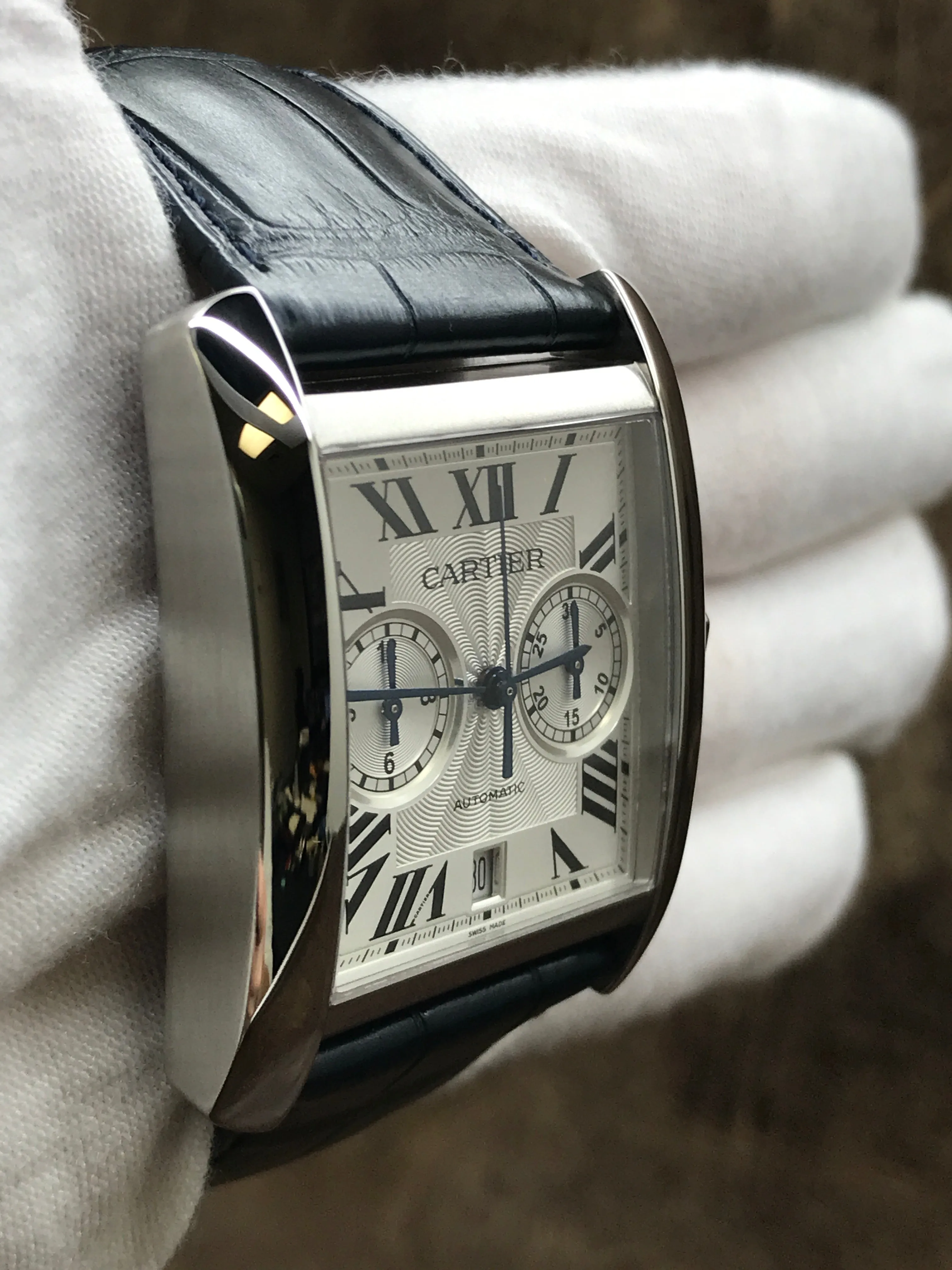 Cartier Tank MC 3666 Silver Dial Automatic Men's Watch