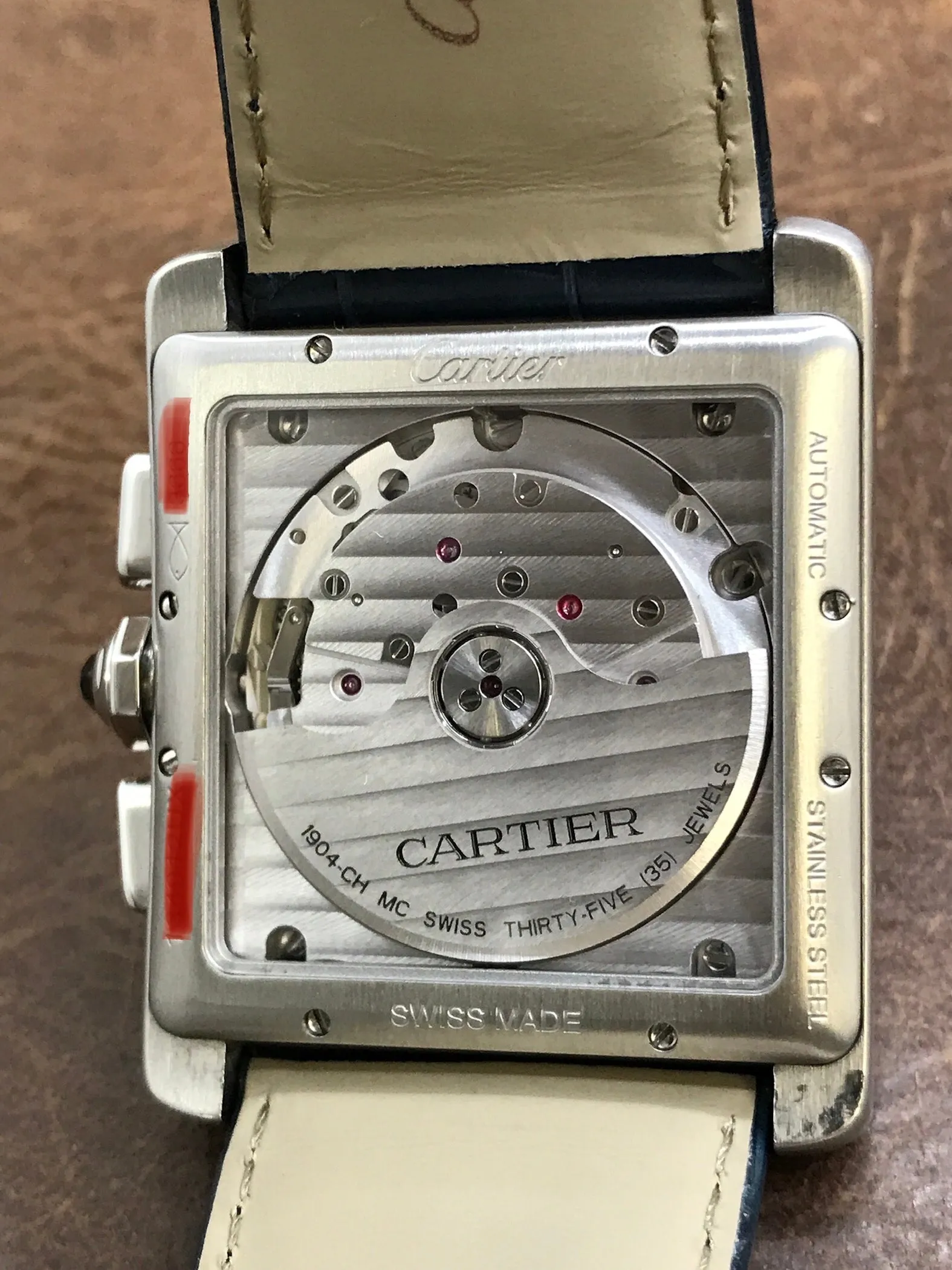 Cartier Tank MC 3666 Silver Dial Automatic Men's Watch