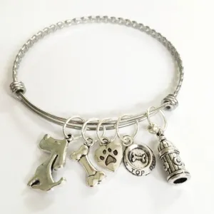 Charm bracelets; love my dog theme/ "Woofie"