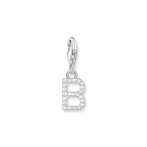 Charm Pendant letter B silver