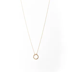 Circle Necklace, Solid 18k Gold